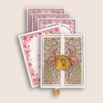 White Peacock Door Style Premium Wedding Invitation